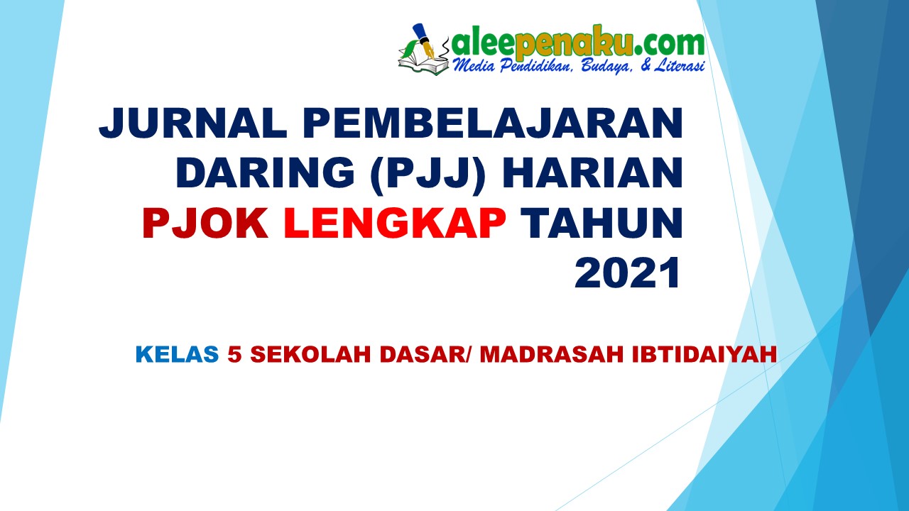 Jurnal Harian Pjj Daring Pjok Kelas 5 Sd Mi 2021 Alee Pena Pendidikan