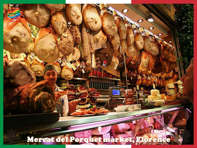 The most famous local market in Florence, Italy