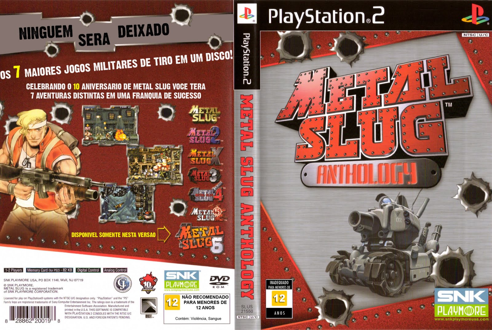 metal slug anthology playstation