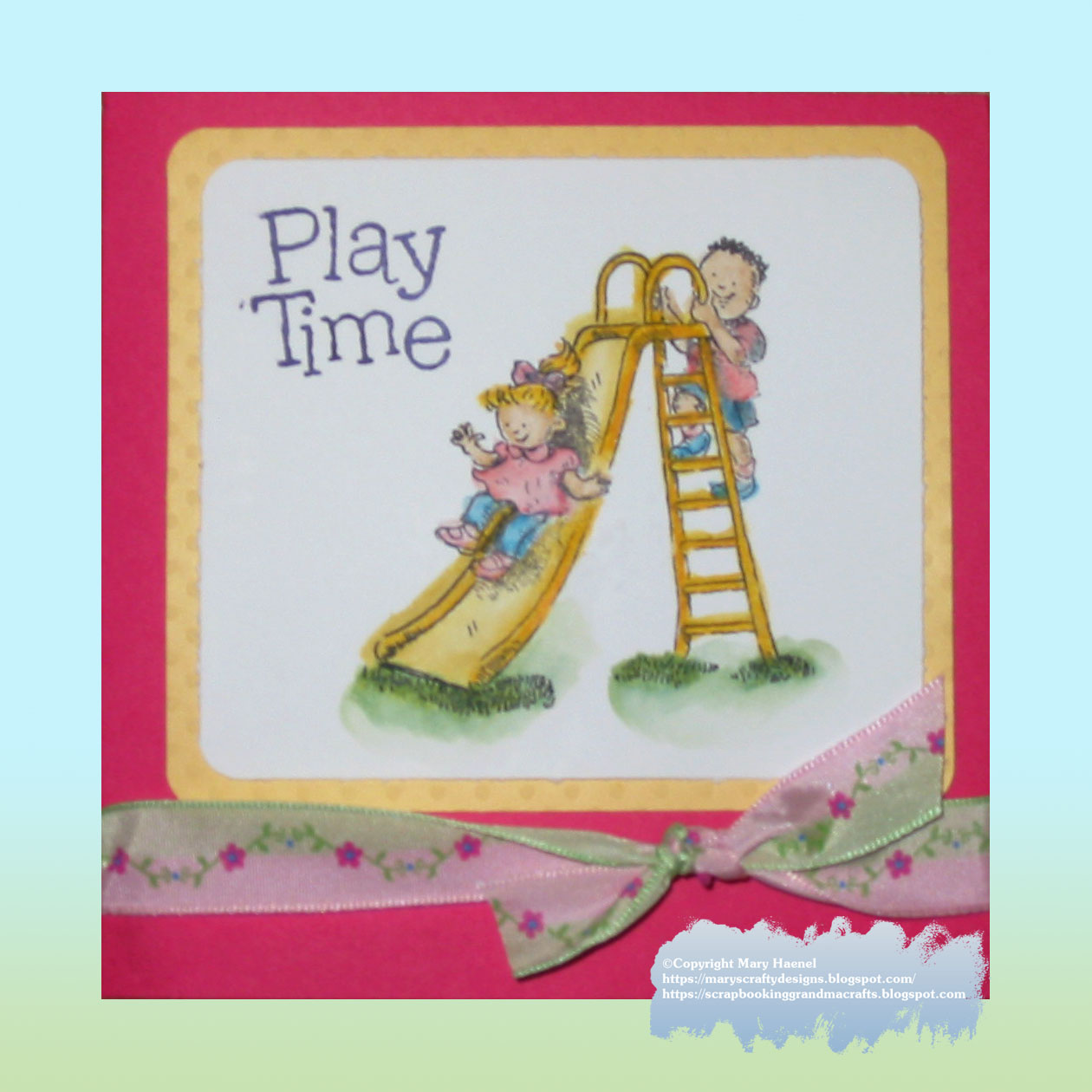 Mary's Crafty Designs: Play Date Card