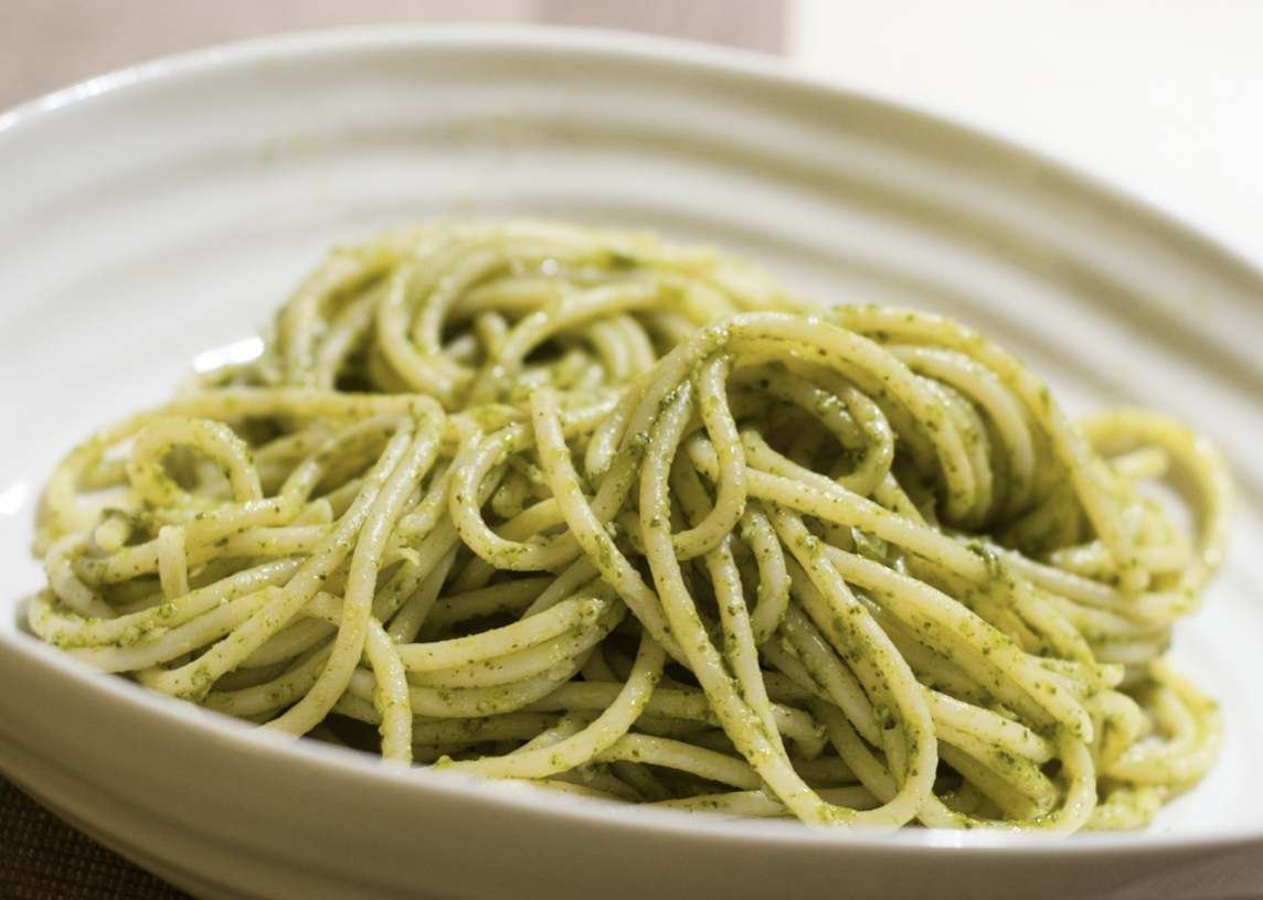 Bilde Av Spaghetti Pesto Tips
