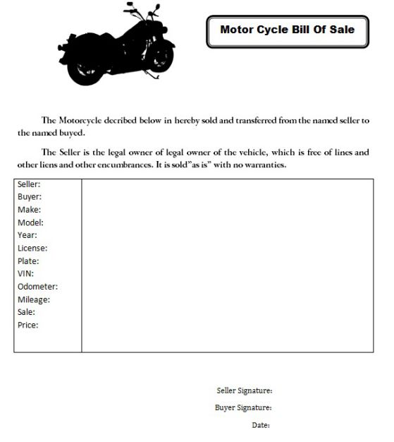 Motorcycle Invoice Invoice Template