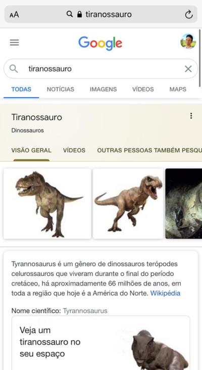 Dinossauros invadiram o Google? Já os pode ter em casa no smartphone