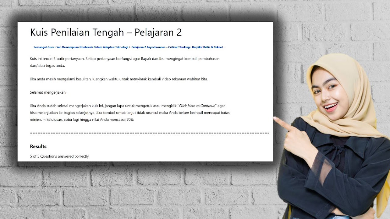 Jawaban Kuis Penilaian Tengah Pelajaran 2 Asynchronous Critical Thinking - Berbagi Informasi