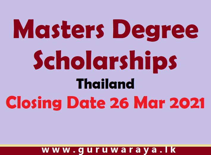 Masters Degree Scholarships Thailand Teacher
