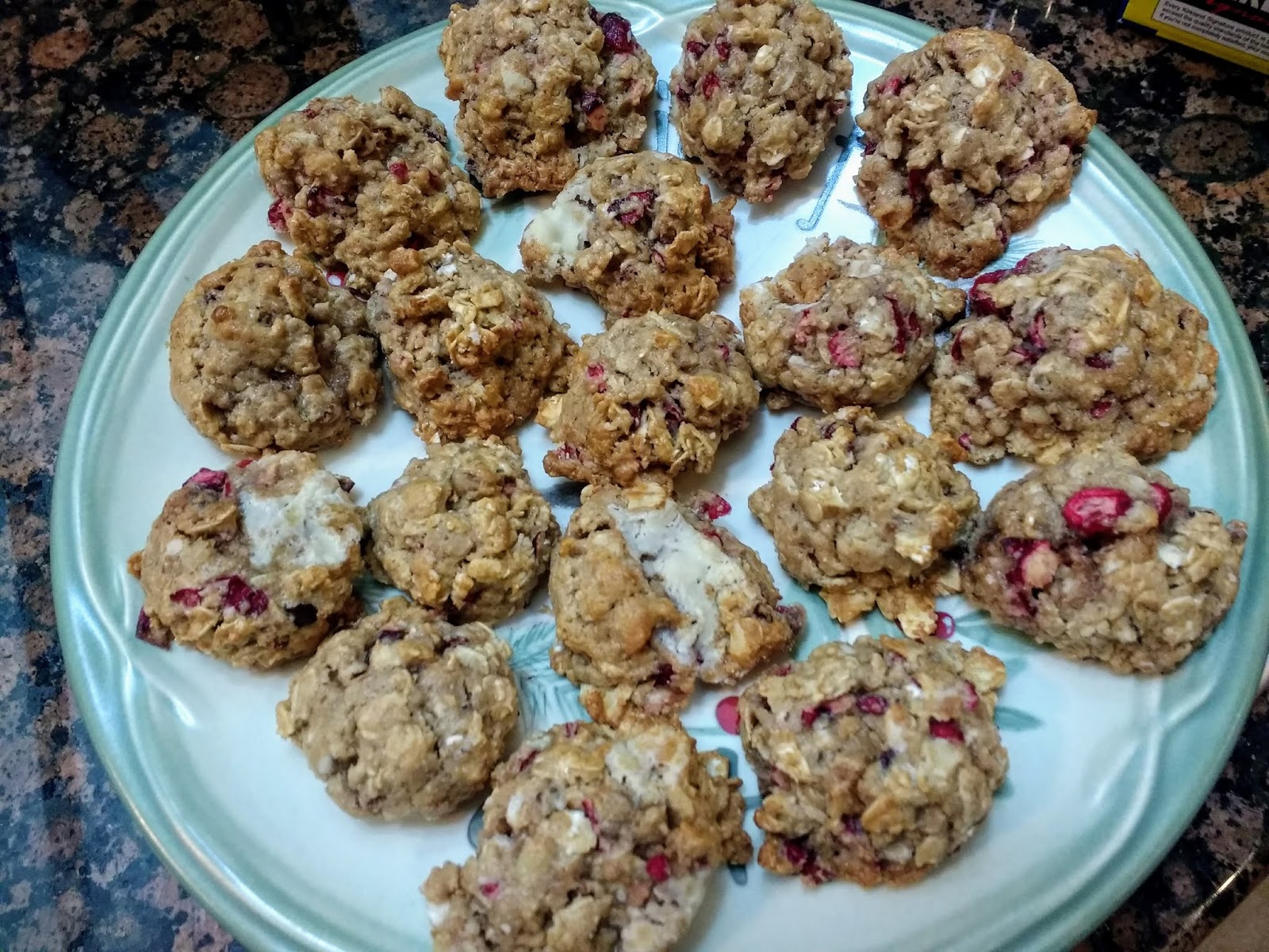 healthy self White chocolate cranberry walnut oat cookies