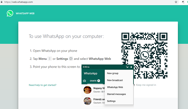 WhatsApp 网页设置