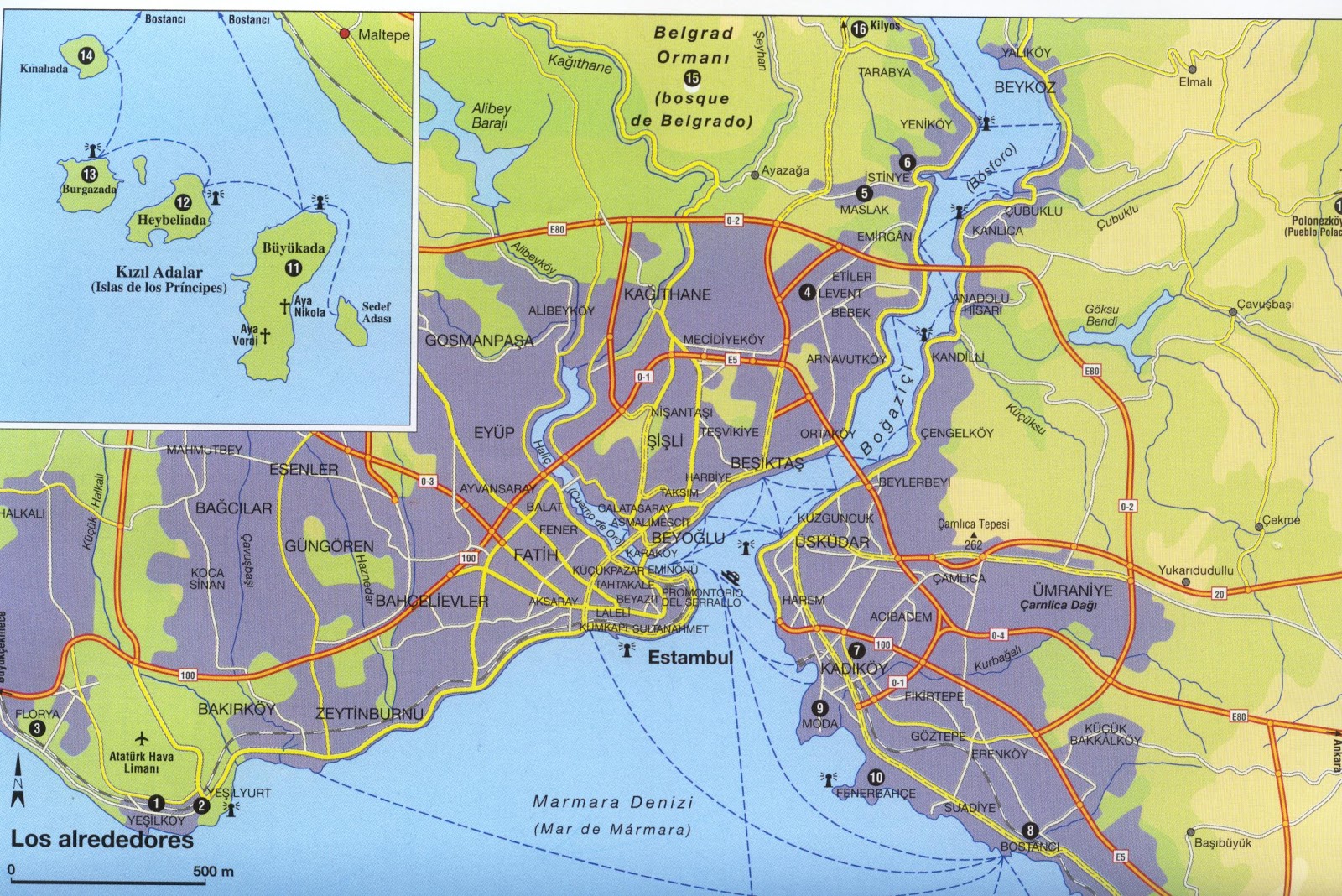 UN VIAJE A ESTAMBUL. MAPAS Y PLANOS INTERACTIVOS DE ESTAMBUL.