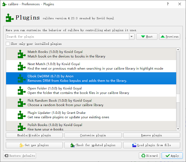 Remove Kobo DRM with Calibre Obok Plugin eBook Converter