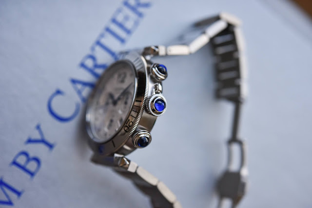replica Cartier Pasha de Cartier 41mm Silvery-white Chronograph Watch