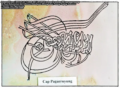 gambar cap Pagarruyung atau Pagaruyung atau Pagar Ruyung.