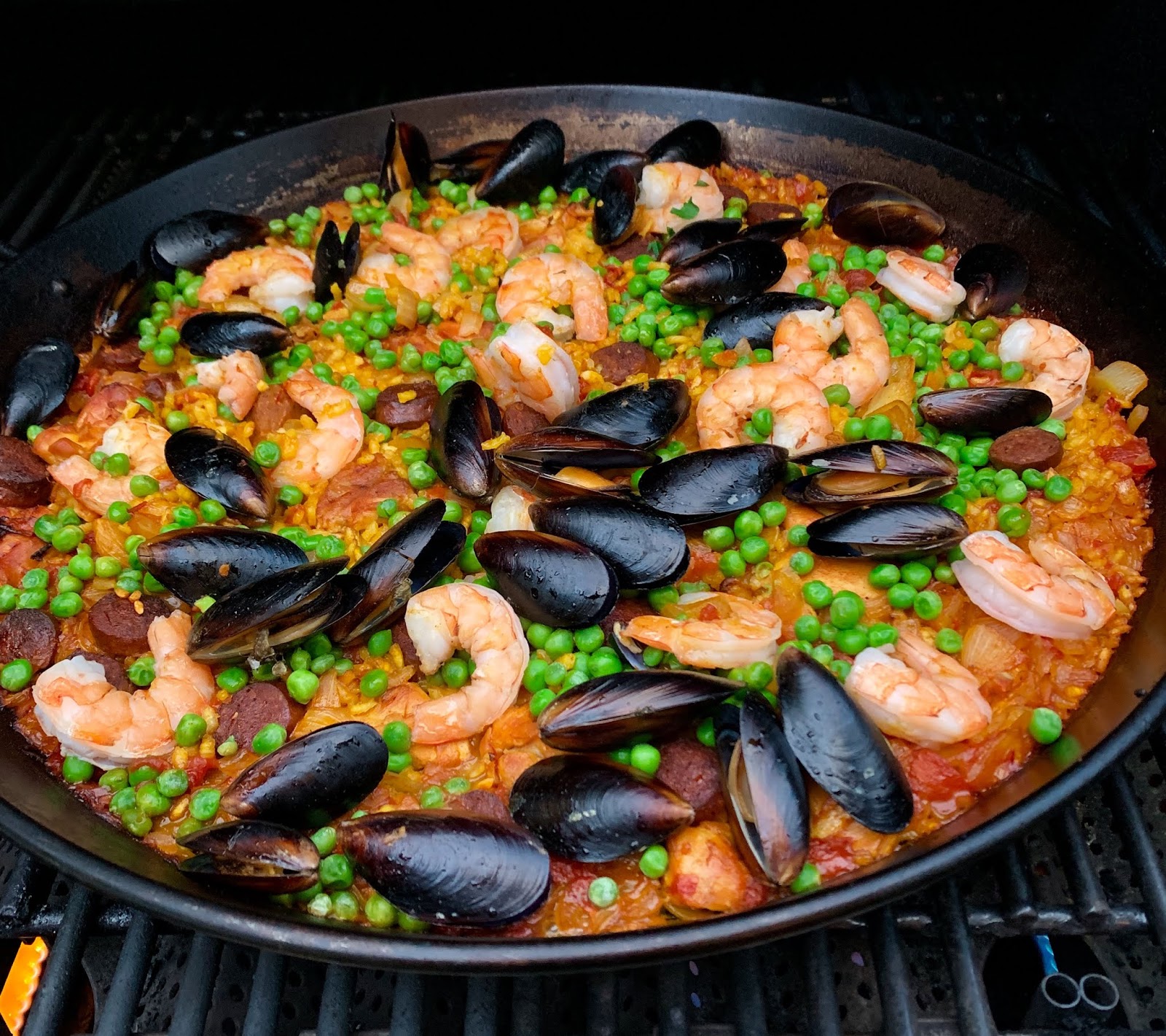 Katy Cooks Paella on the Grill