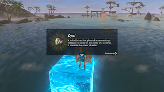 Link in Breath of the Wild opening the stuck chest near Aris Beach