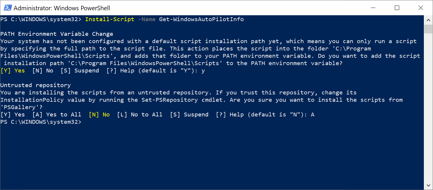 atikahztech Harvest Hardware ID for Windows Autopilot