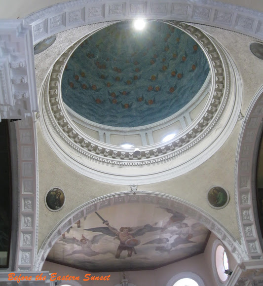 Cherubim looks down the dome of Binondo Church