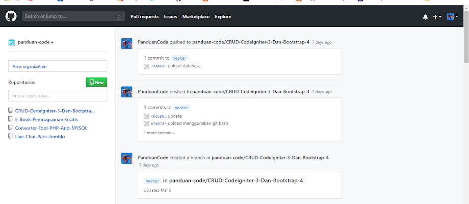 panduan code