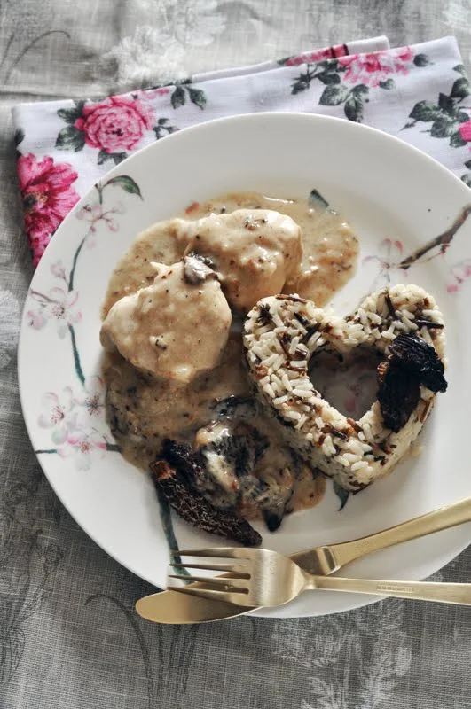 Délices et Caprices: Poulet au vin jaune et aux morilles fraiches