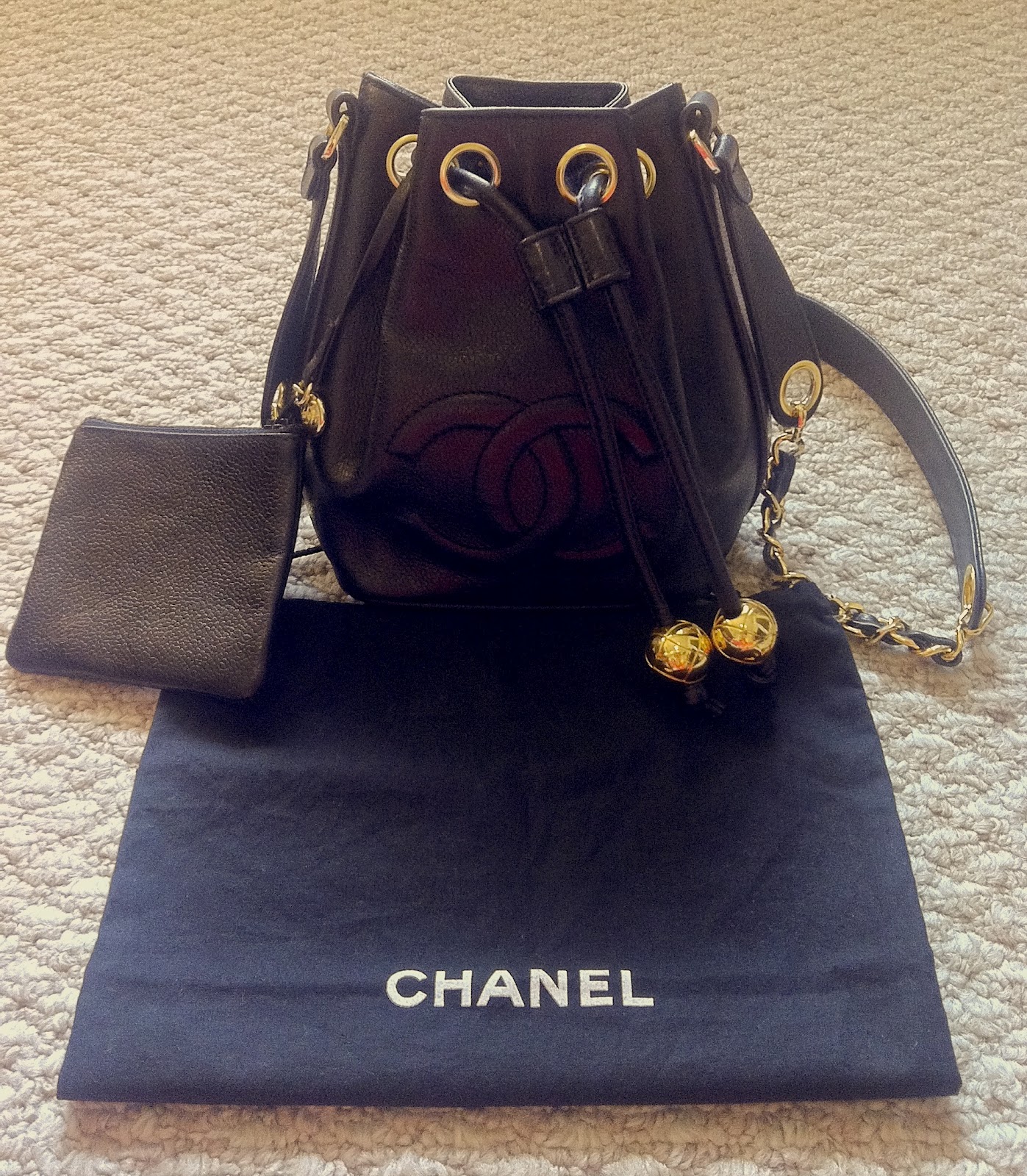 Style in Town Vintage CHANEL Mini Drawstring Bag