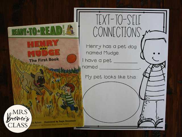 Henry & Mudge book study unit with Common Core aligned literacy activities for First Grade and Second Grade