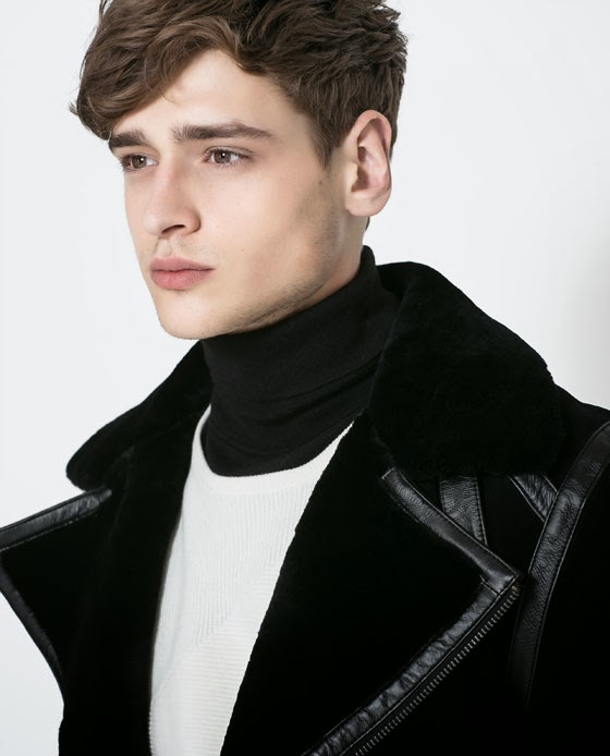 6 Moda: zara jackets 2014 for men - LEATHER JACKET WITH FUR COLLAR