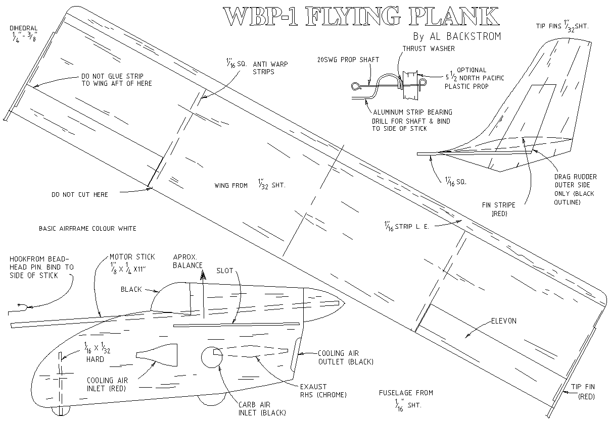 Fly Aeroplane: WBP-1 Flying Plank; modifying Tian Sheng's TS800; RC WBP-1