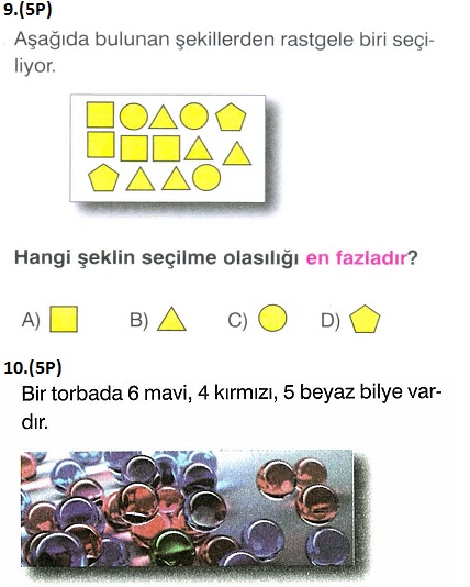 2013 6. Sınıf Matematik 2. Dönem 2. Yazılı Soruları | Online Test