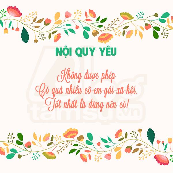 Những nội quy tình yêu vui và siêu đáng yêu của giới trẻ