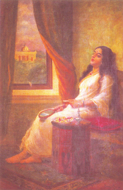 Raja Ravi Varma's Paintings: Women Contemplation