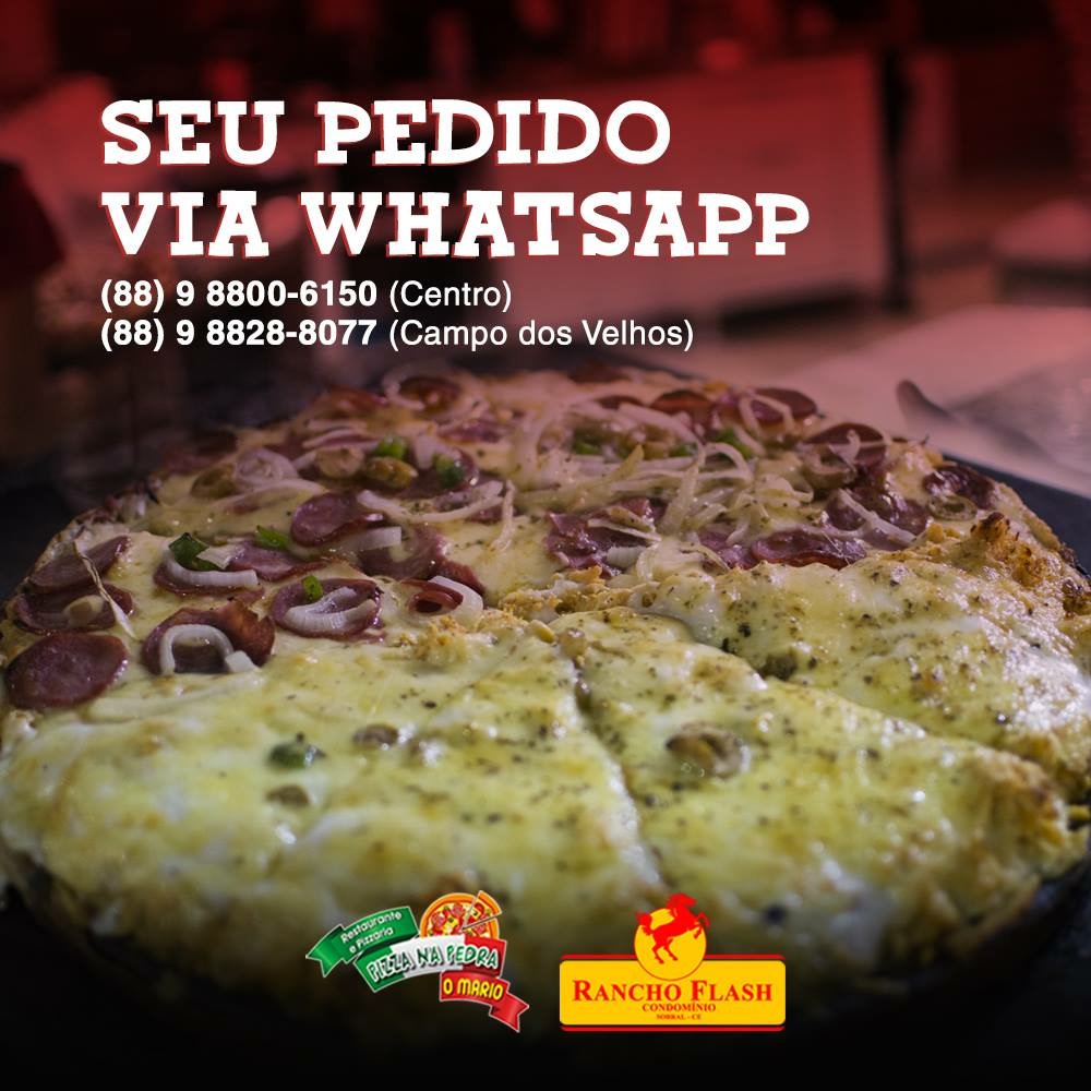ATENÇÃO! SEU PEDIDO VIA WHATSAPP NA PIZZARIA "O MARIO" SOBRAL 24 HORAS