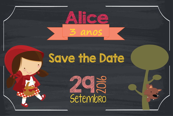 save the date aniversário infantil