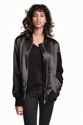 kurka pilotka bomber jacket H&M bomber jacket H&M nowa kolekcja trendy 2016 co kupić na wiosnę blog modowy