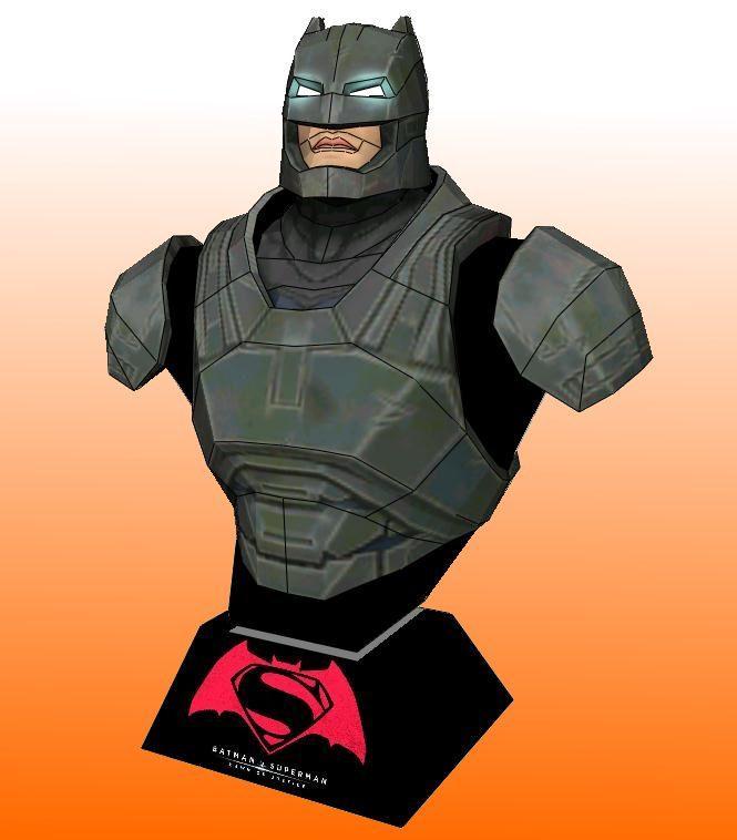 PAPERMAU: Batman vs Superman - Batman Bust Paper Model - by Unfold Heroes