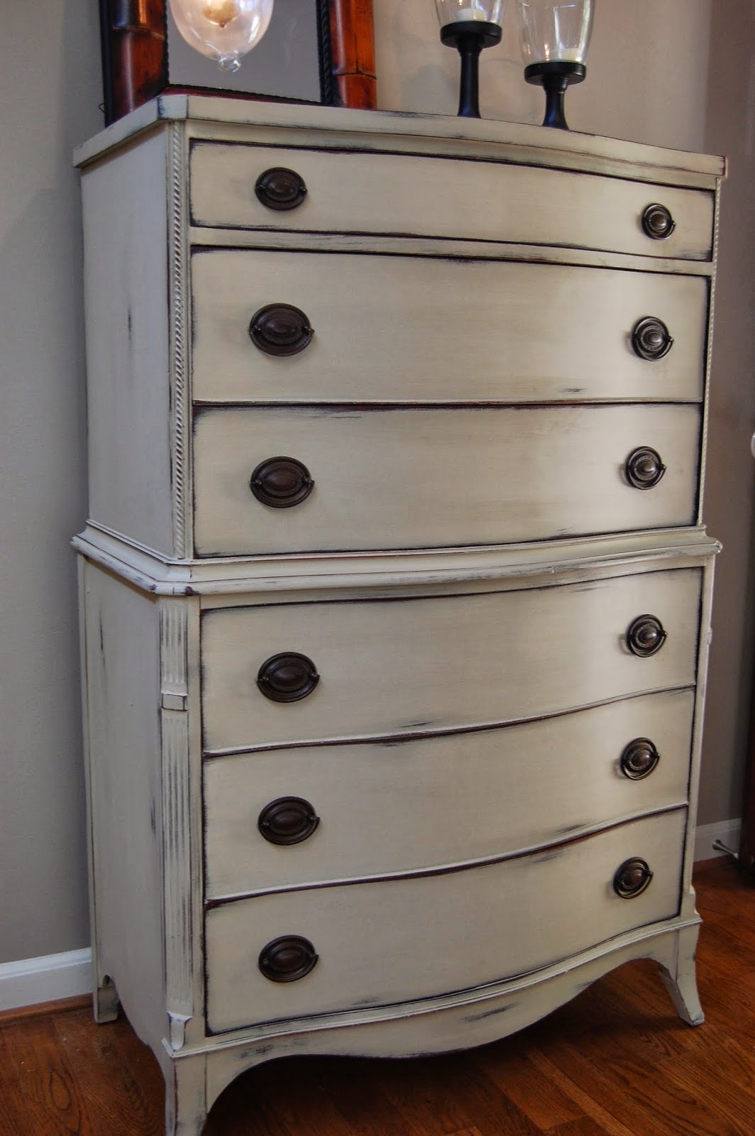 Atlanta Shabby Chic Mahogany ChestonChest in Cream (SOLD)