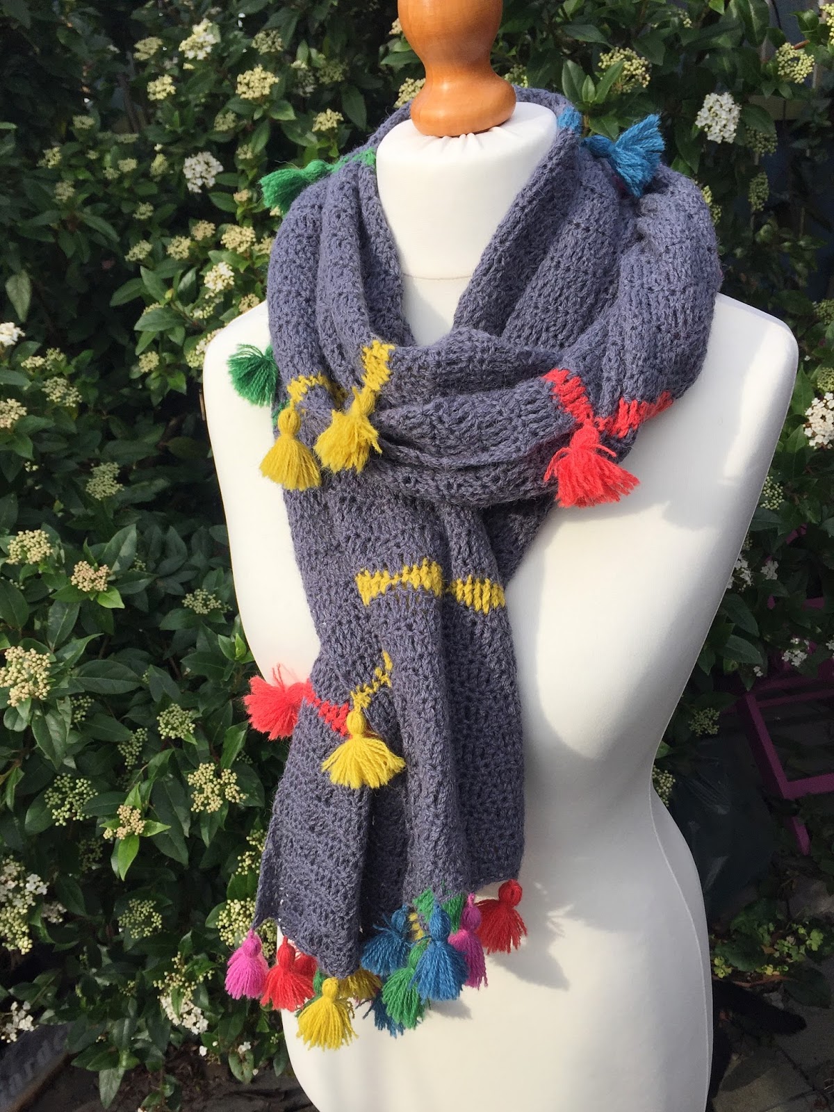 Fifty Shades of 4 Ply Tassel Scarf Reveal