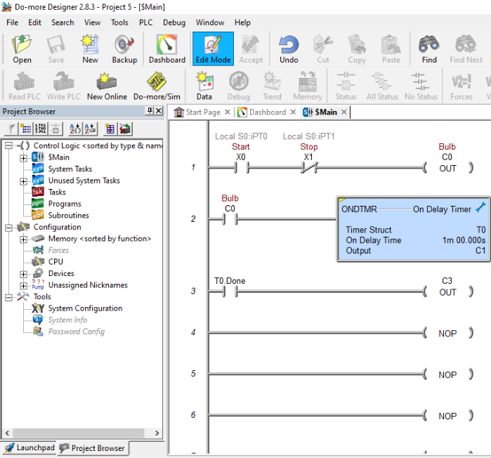 El mejor software gratuito de simulación de PLC para estudiantes de ingeniería Domore Designer