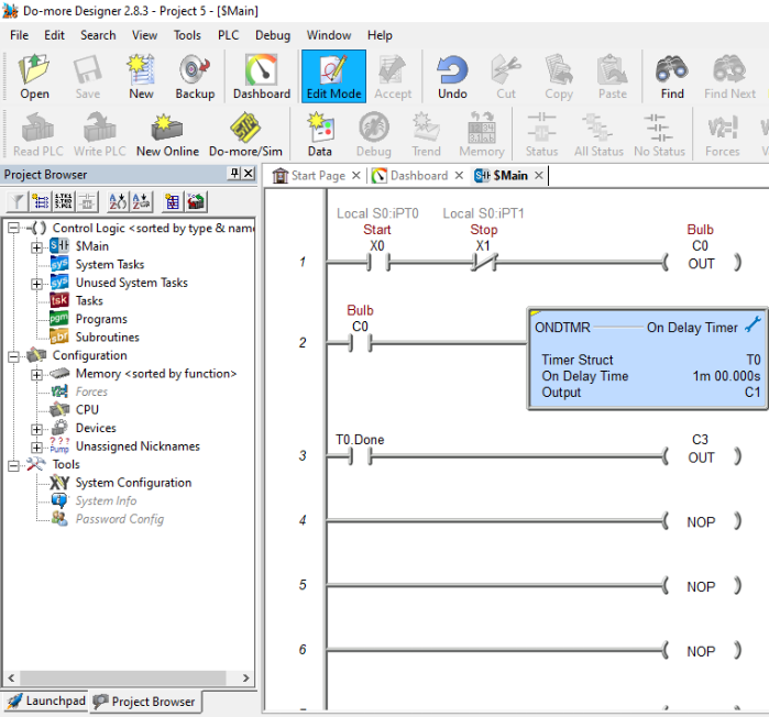 工学部の学生のための最高の無料PLCシミュレーションソフトウェアDomoreDesigner