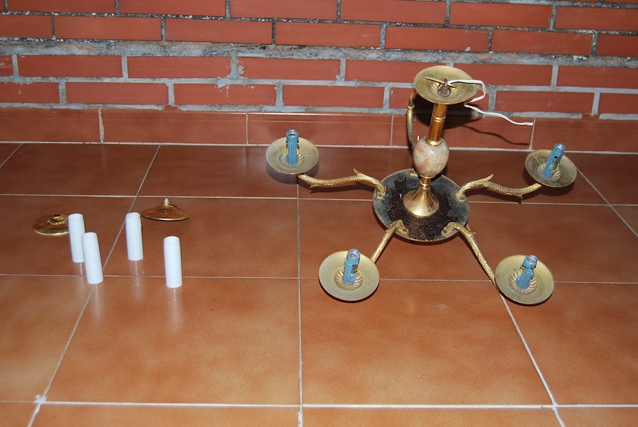 Reciclar y pintar una lampara de techo