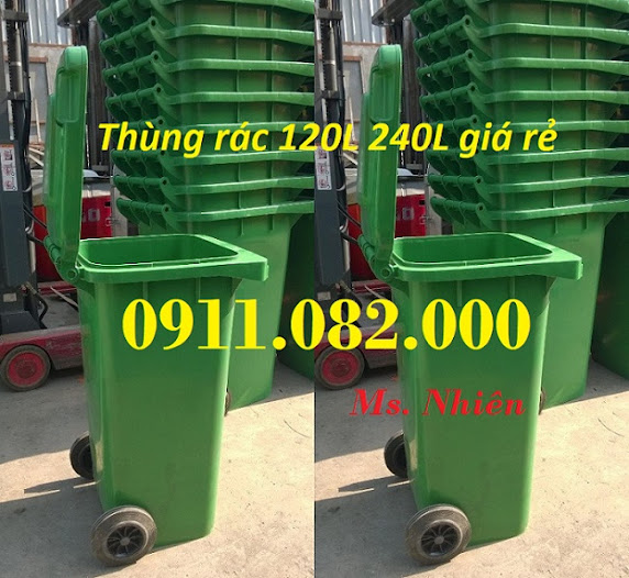 Chuyen bo si thung rac 120L 240L gia re cho dai ly thung rac gia re tai tra vinh lh 0911082000