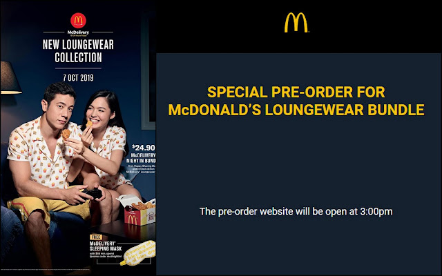 McDonald's Loungewear - Available for preorder from 3pm 11 Oct