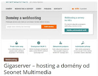 Gigaserver – hosting a domény od Seonet Multimedia - AzaŽurnál