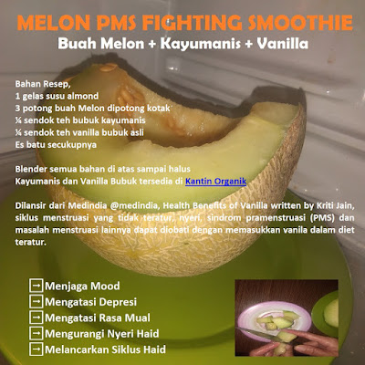 Resep Minuman Buah Melon PMS Fighting Smoothie