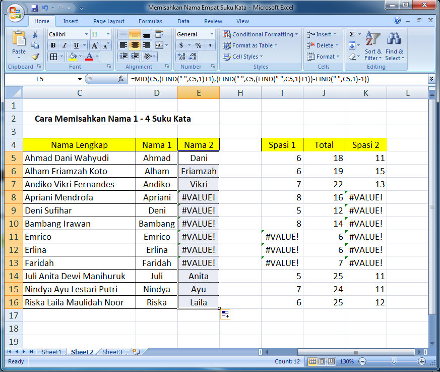 Cara Menggabungkan Kata Di Excel Untaian Kata 2019 Images