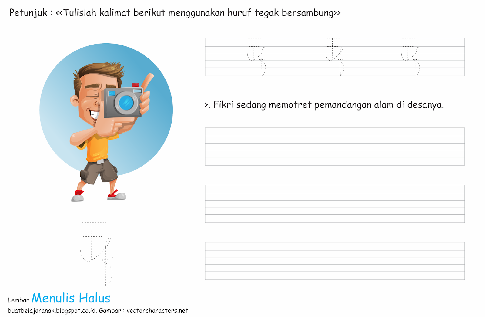 Worksheet Menulis Halus Edisi Spesial Bagian 3 Buat