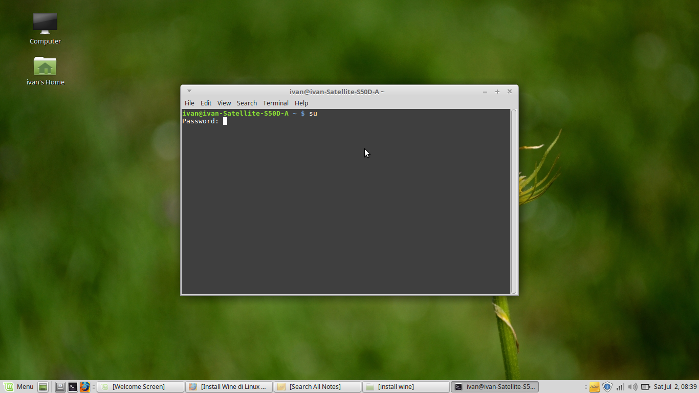 3. 2. Команды терминала linux mint. 2 wine. Linux wine возобновление игры в свернутом окне.