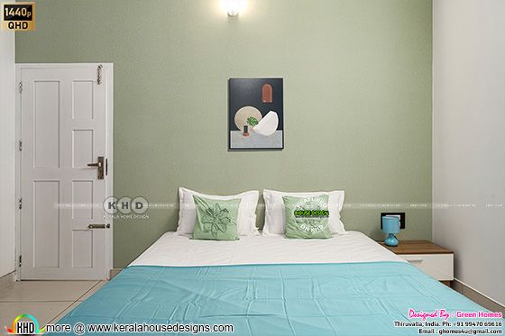 Green bedroom photograph