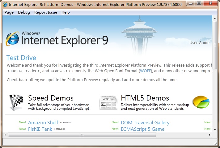Demo windows. Internet Explorer 9.0. Internet Explorer 9.