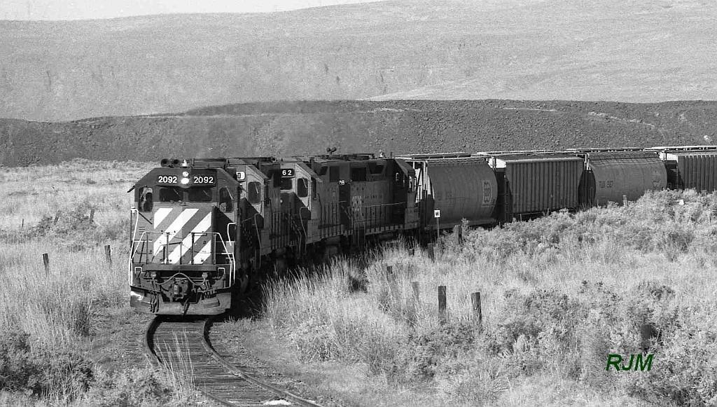 Big Bend Railroad History 1988 BN Action At Coulee City