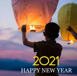 New Year 2021 greetings with images of cute babies or girls