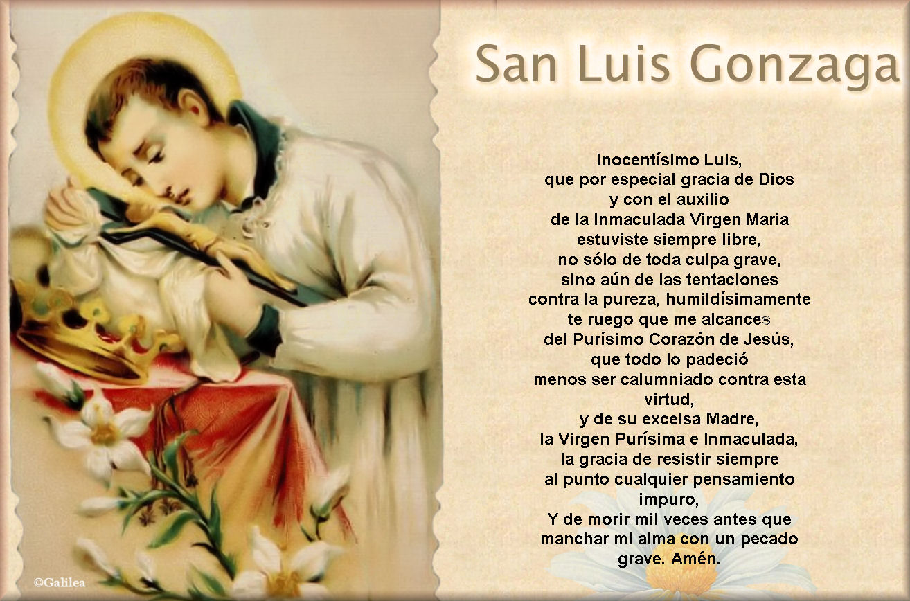 Preghiera A San Luigi Gonzaga
