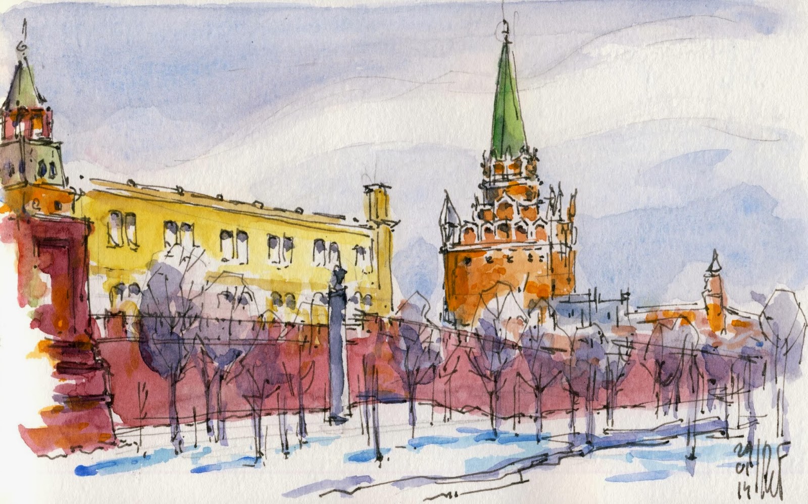 москва карандашом